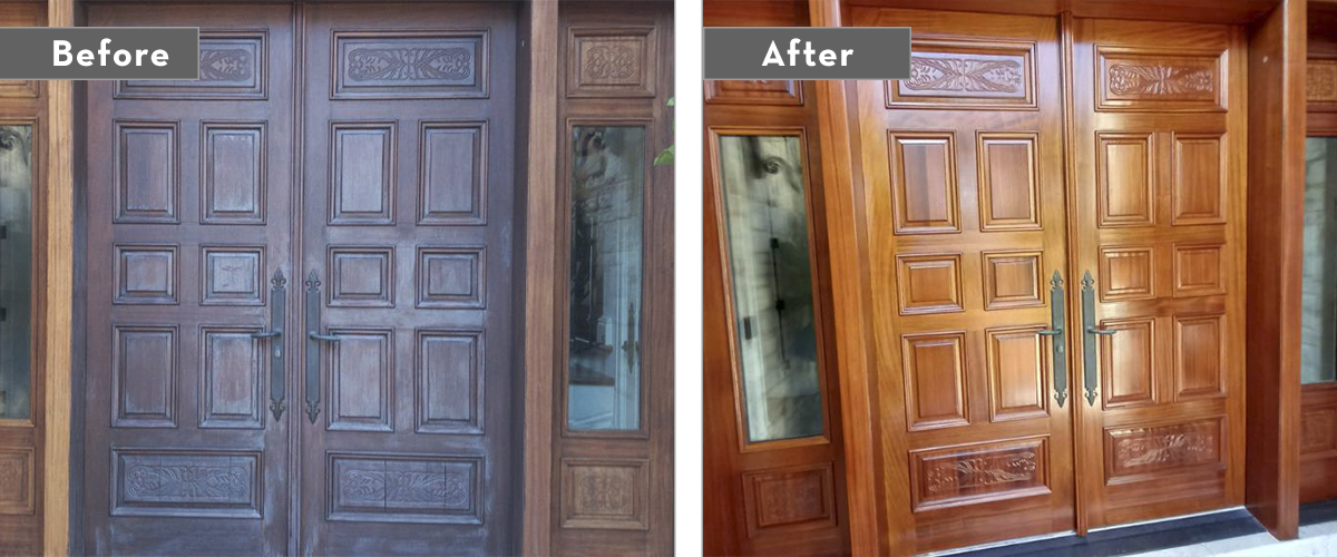 Beautiful wooden door