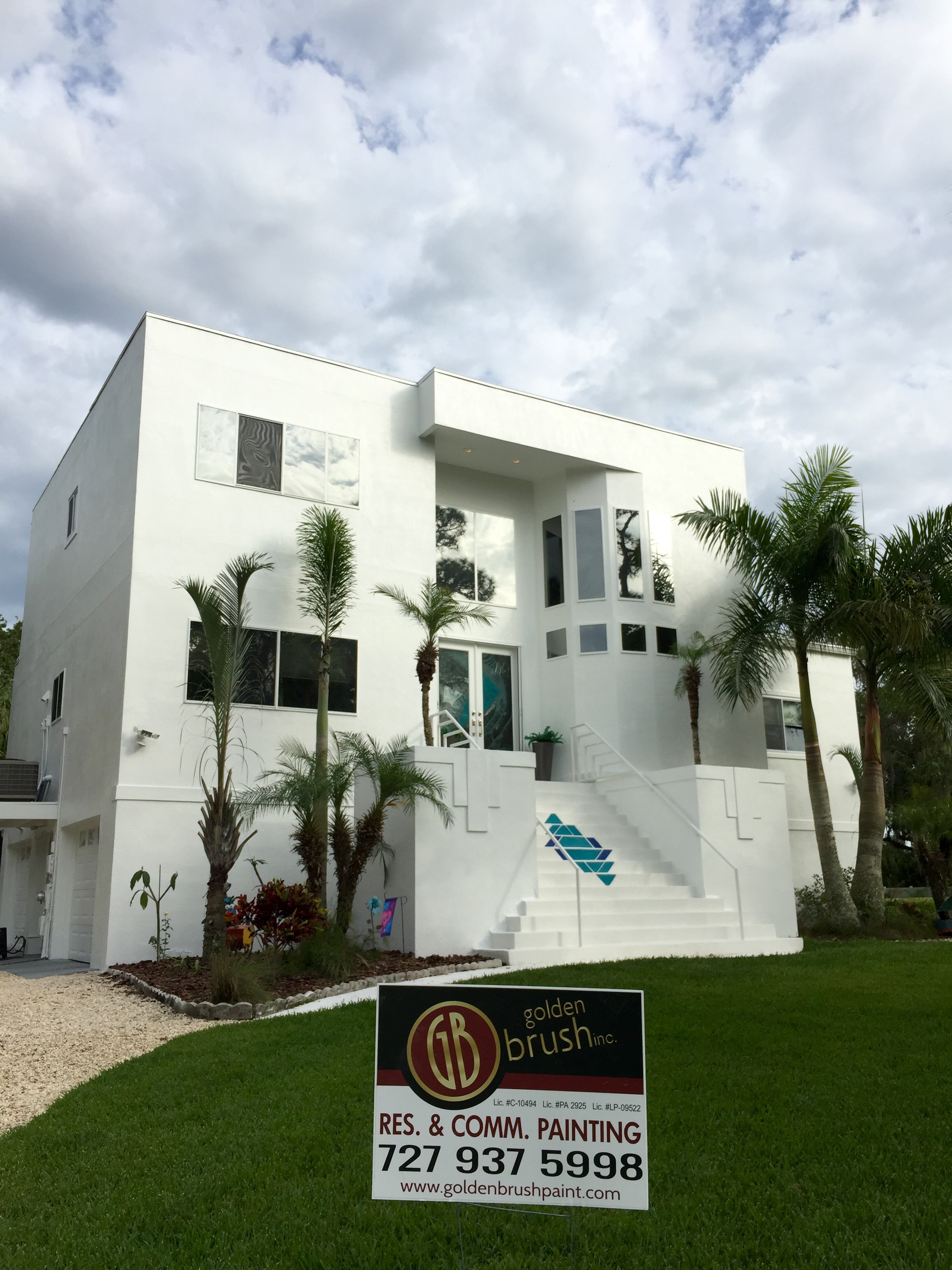 Modern architectural residence painting